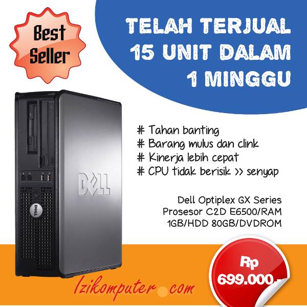 PC branded built up second Dell