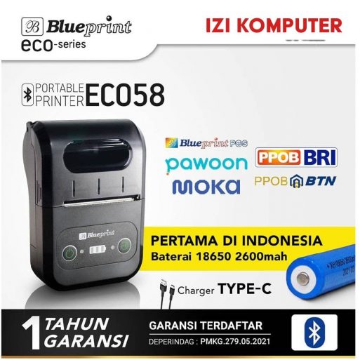 Blueprint Mini Printer Portable - Printer Portable - Printer Thermal Mini Bluetooth ECO58