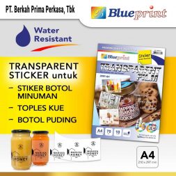 Kertas Blueprint Transparan Sticker Water Resistant 70GSM