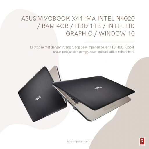 Laptop Asus X441MA Intel N4020 4GB RAM HDD 1TB Intel HD Graphic Windows 10 - Image 2