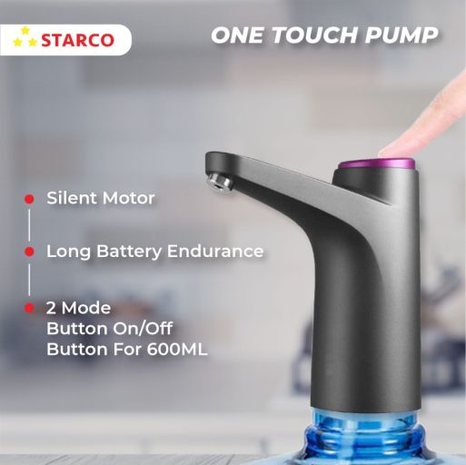 Starco Pompa Air Galon Elektrik Dispenser Rechargeable USB J3 - Hitam - 3