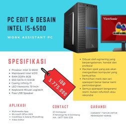 pc intel i5 edit video desain grafis