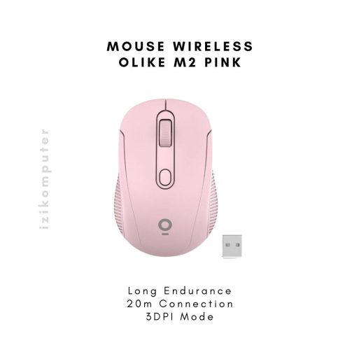 Mouse Wireless Olike M2 Pink 1