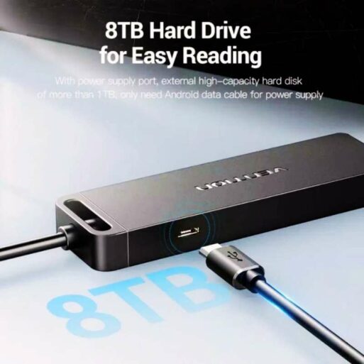 Vention USB HUB 4 Port USB 3.0 High Speed CHLBF - 1M Original with Power Extension - 2